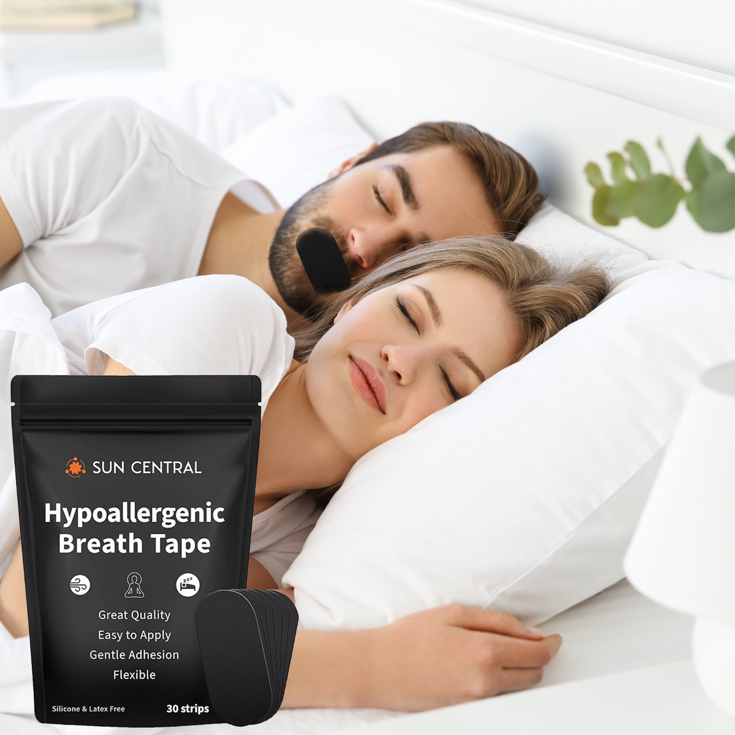 Sun Medical Mouth Tape (60 Pcs) 2 Month Supply - Unlock the Power of Restful Sleep!